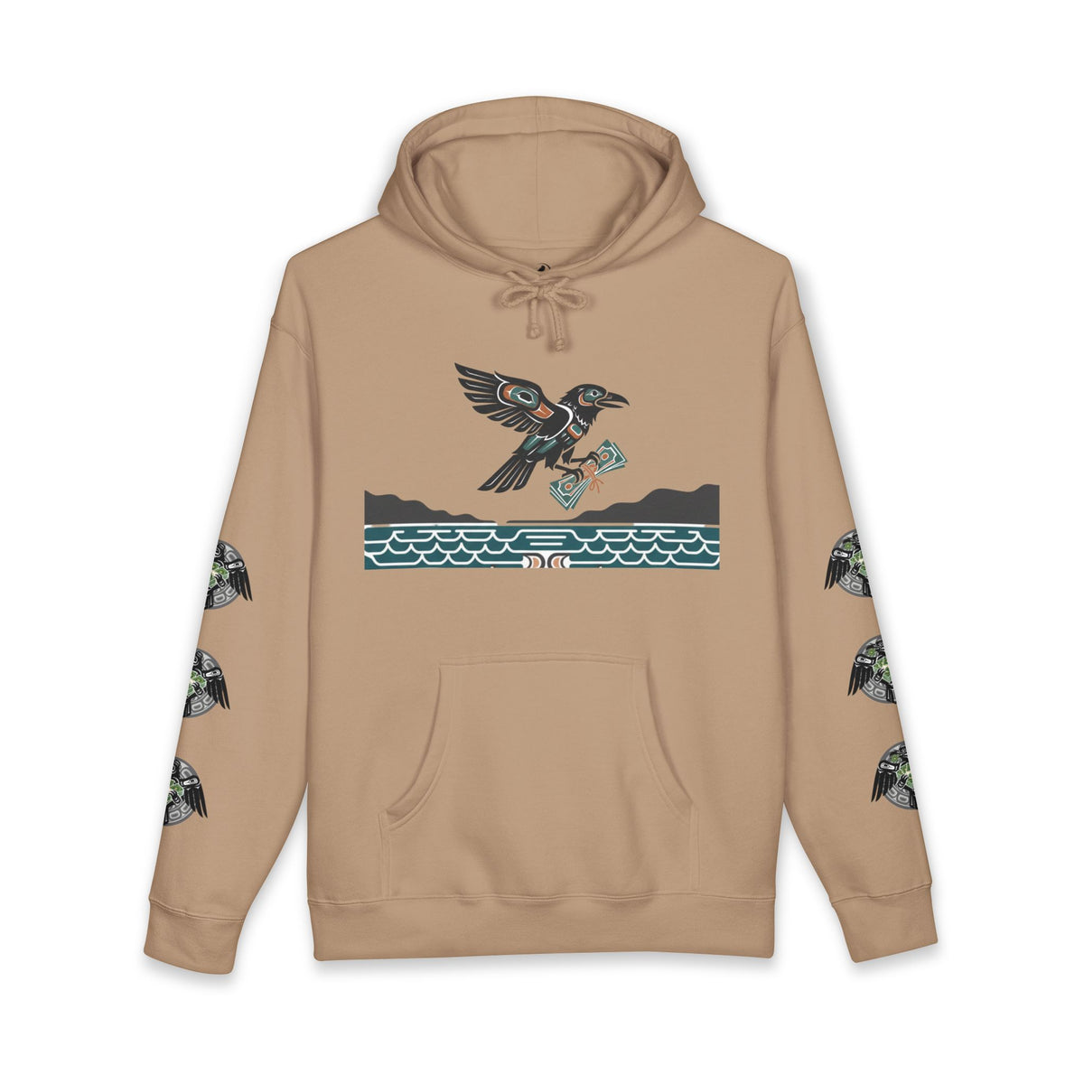 Mischief & Money Hoodie — Raven Graphic Pullover
