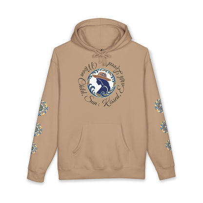 Moon Child Hoodie — Coast Salish Celestial Graphic Hooded Sweatshirt