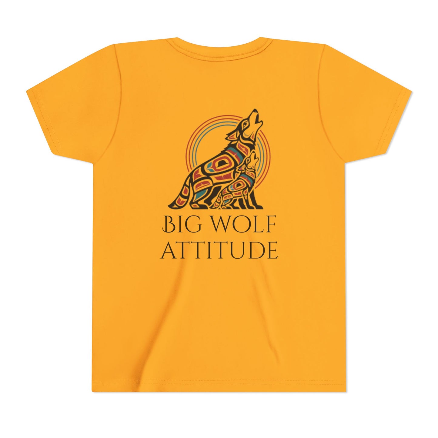 Youth Little Wolf Spirit Tee — "Little Wolf Spirit / Big Wolf Attitude" Kids Graphic T-Shirt