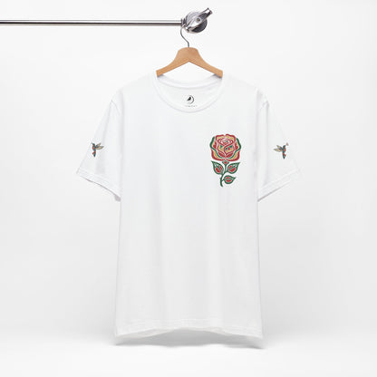 Not a Delicate Rose Tee — Born From Thorns Blooming Anyway Floral Graphic T‑Shirt
