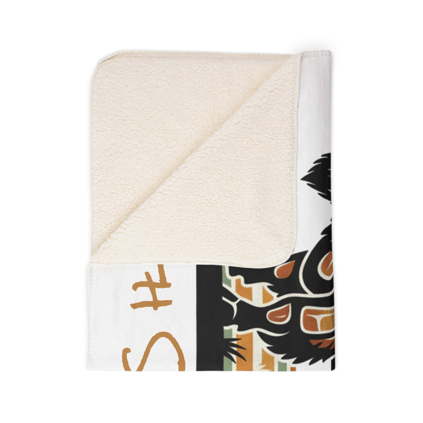 Earth Shaker Fleece Sherpa Blanket — Tribal Bison Cozy Throw