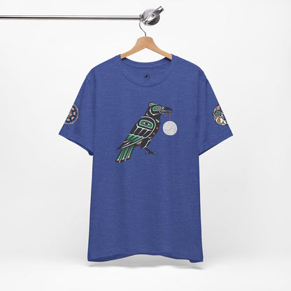 Raven Totem Graphic Tee — Northwest Tribal Bird Design