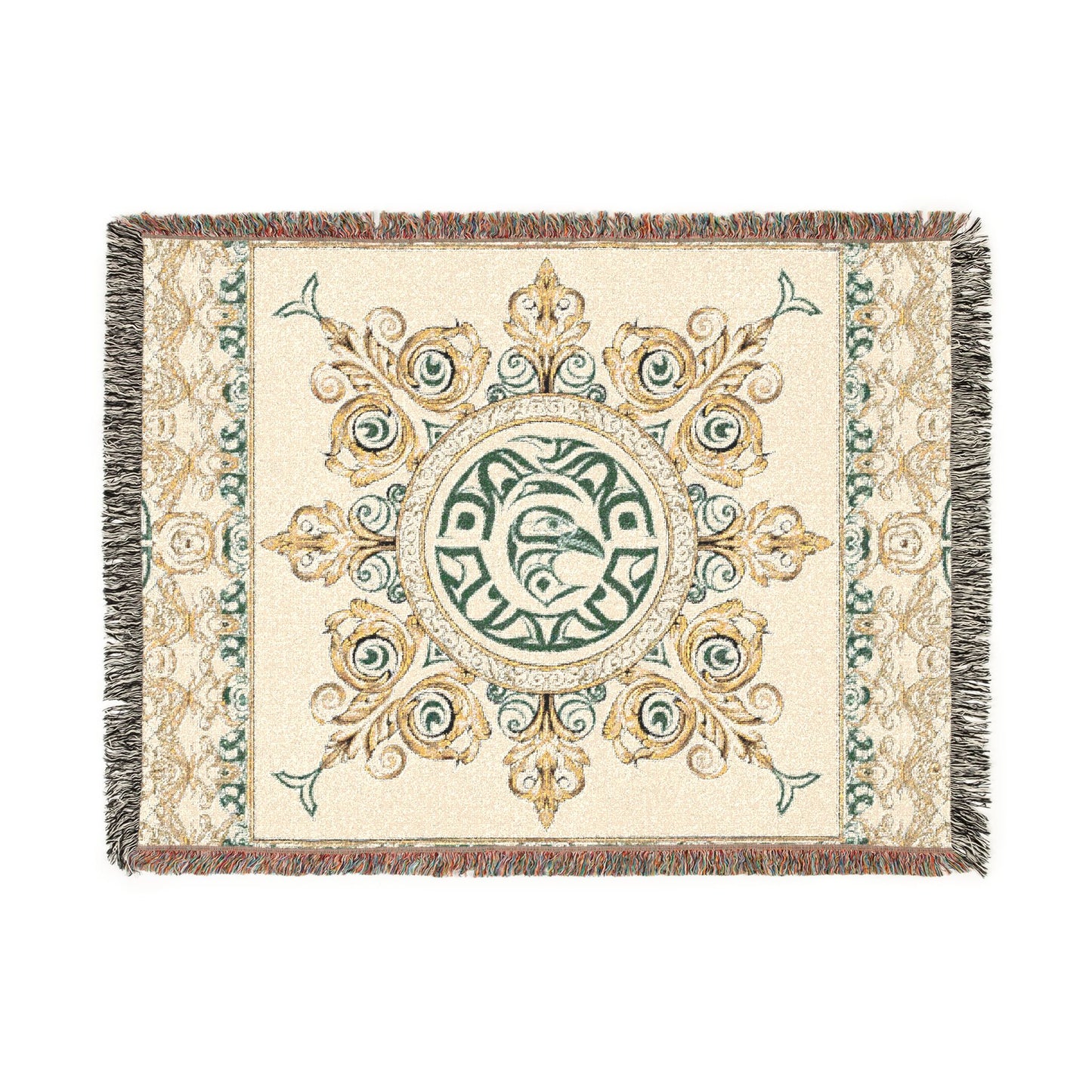 "The Raven's Regalia" Woven Blanket