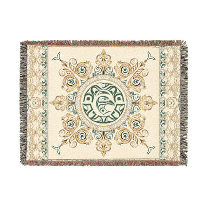 "The Raven's Regalia" Woven Blanket