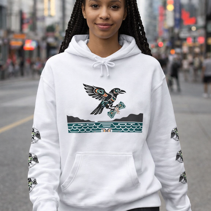 Mischief & Money Hoodie — Raven Graphic Pullover