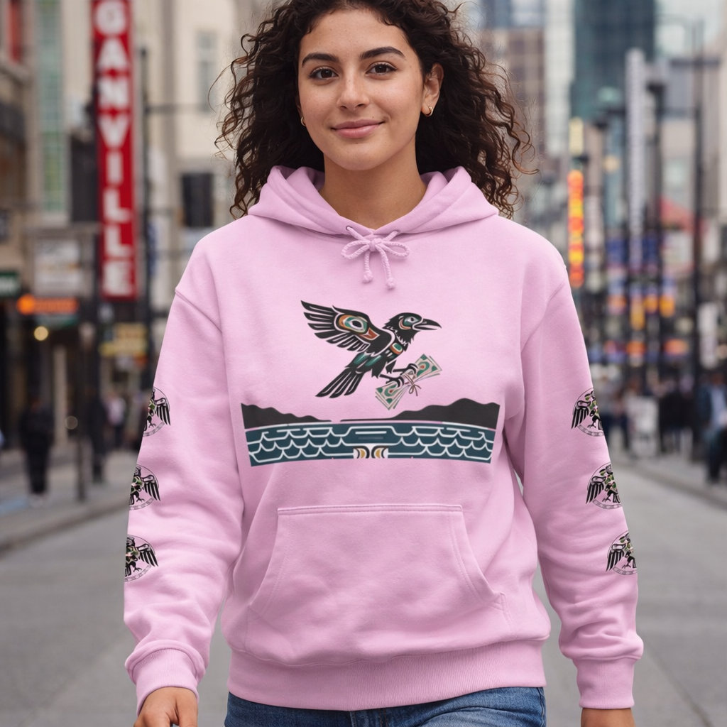 Mischief & Money Hoodie — Raven Graphic Pullover