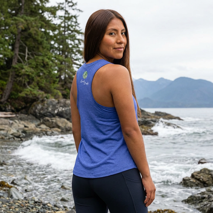 Crop Top — "Moon Child" Coast Salish Celestial Graphic