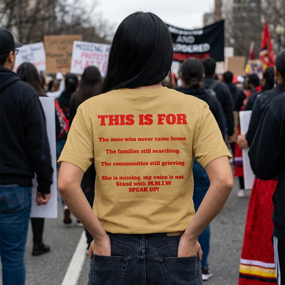 Remember Her T-Shirt — Native Rights Tribute Tee (M.M.I.W.)