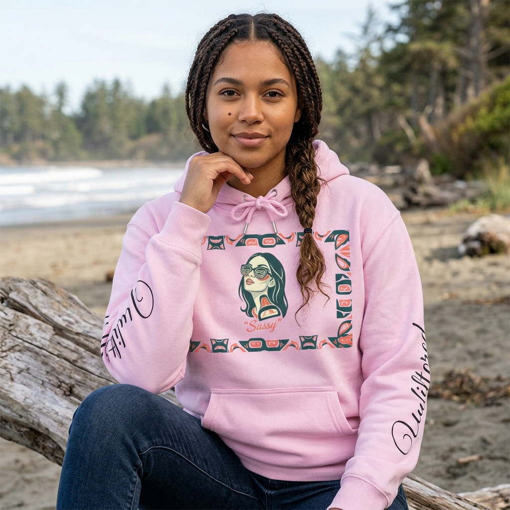 Sassy / Pre-Contact Attitude Hoodie — Indigenous design Graphic Pullover