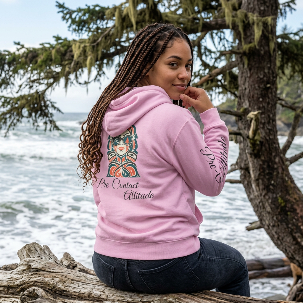 Sassy / Pre-Contact Attitude Hoodie — Indigenous design Graphic Pullover