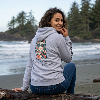 Sassy / Pre-Contact Attitude Hoodie — Indigenous design Graphic Pullover