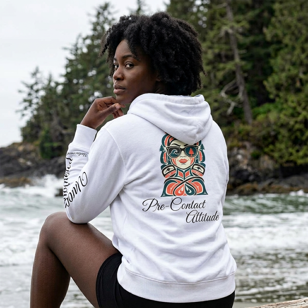 Sassy / Pre-Contact Attitude Hoodie — Indigenous design Graphic Pullover