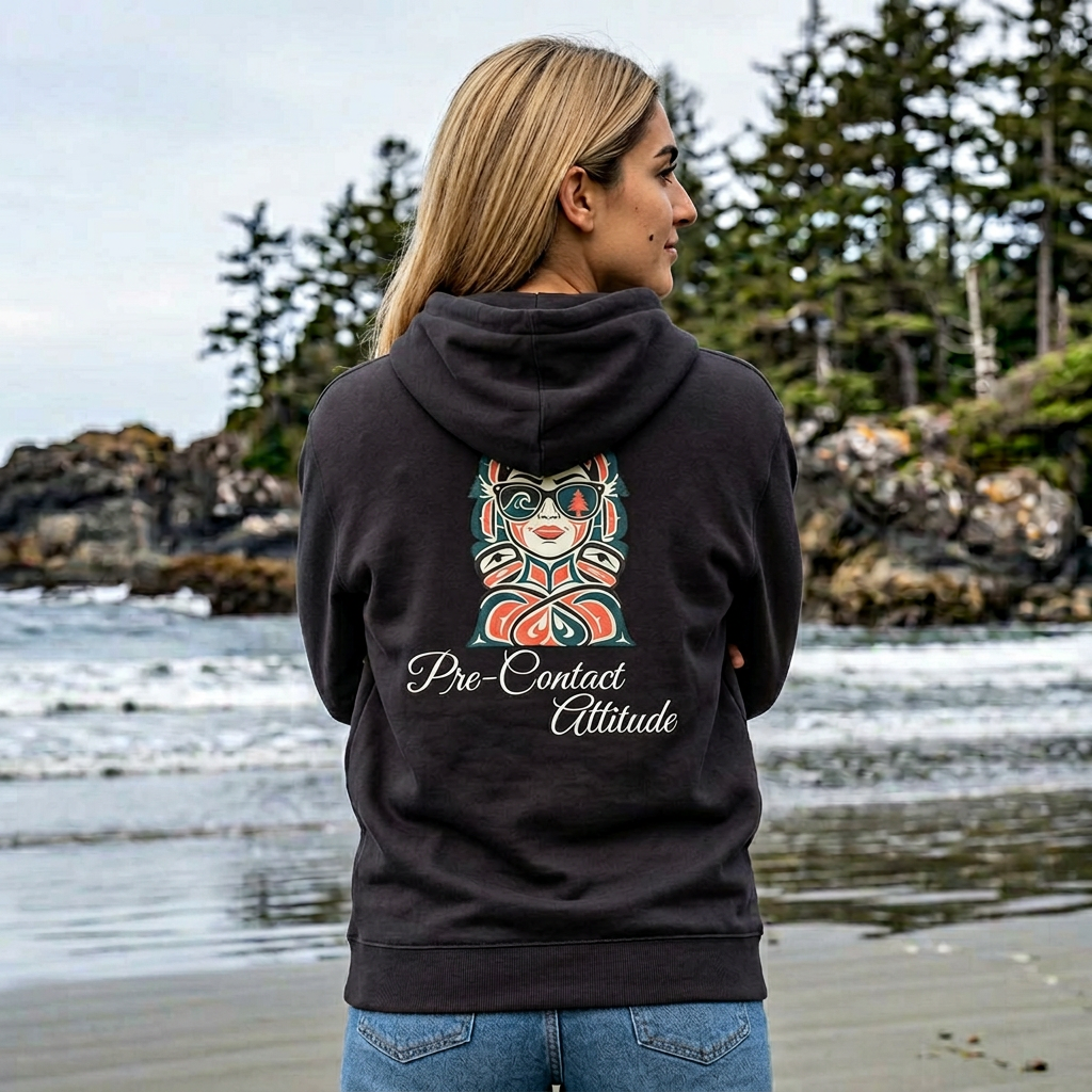 Sassy / Pre-Contact Attitude Hoodie — Indigenous design Graphic Pullover