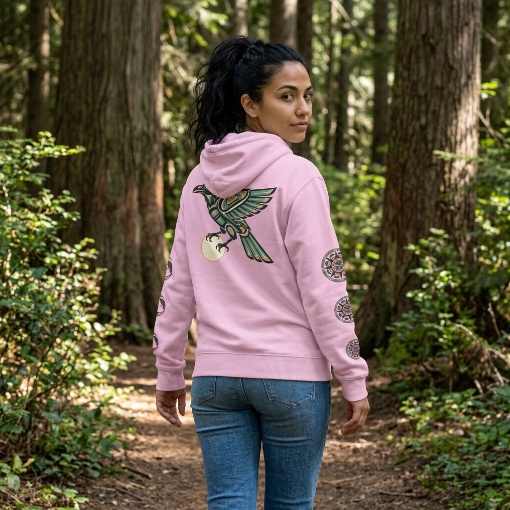 Raven Totem Hoodie — Northwest Tribal Raven Pullover