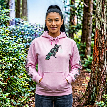 Raven Totem Hoodie — Northwest Tribal Raven Pullover