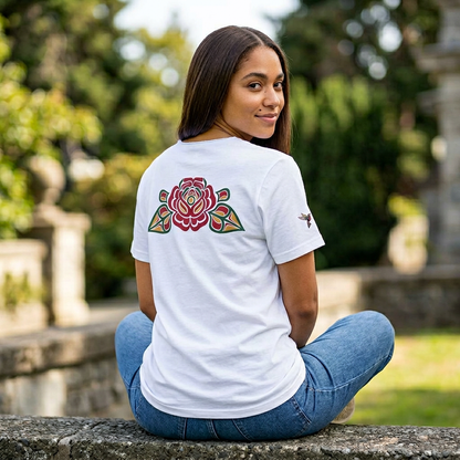 Not a Delicate Rose Tee — Born From Thorns Blooming Anyway Floral Graphic T‑Shirt
