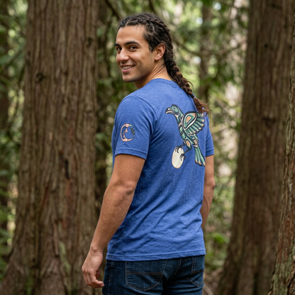 Raven Totem Graphic Tee — Northwest Tribal Bird Design