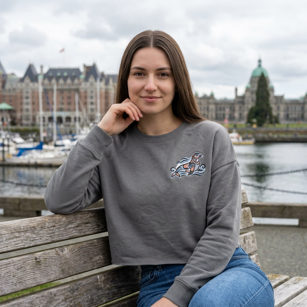 Cropped Sweatshirt — Seal & Salmon Crop Sweater
