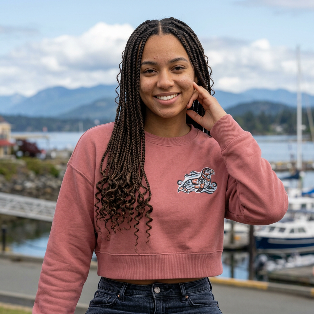 Cropped Sweatshirt — Seal & Salmon Crop Sweater