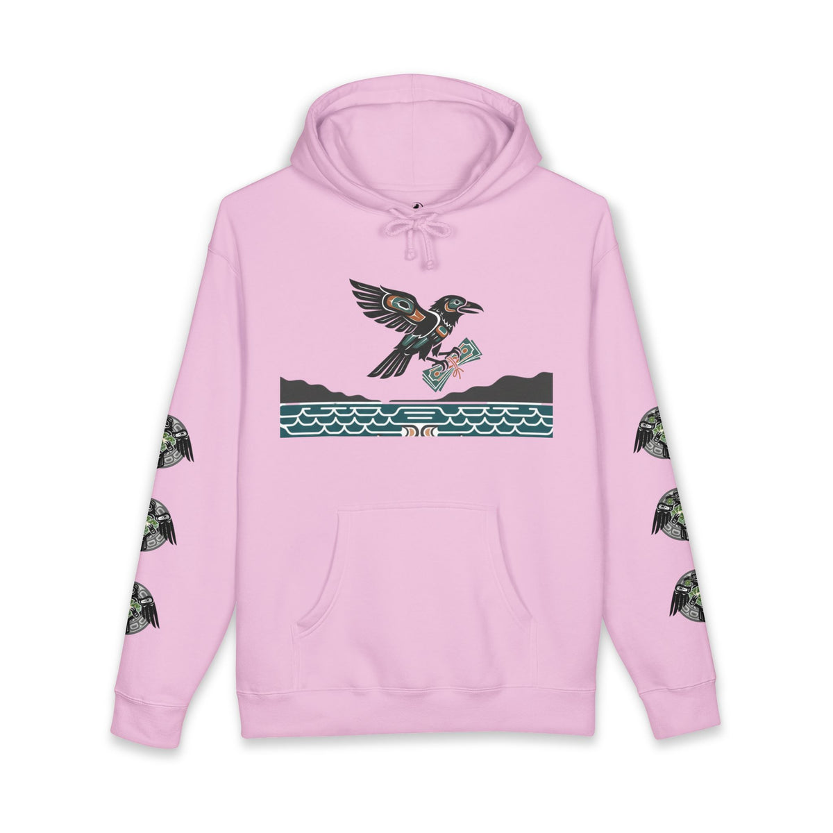 Mischief & Money Hoodie — Raven Graphic Pullover