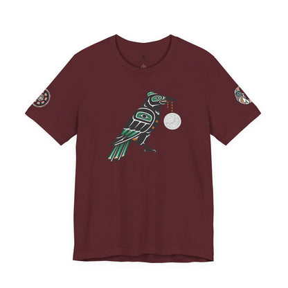 Raven Totem Graphic Tee — Northwest Tribal Bird Design