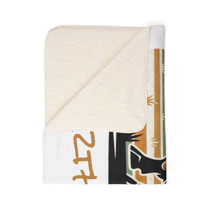 Earth Shaker Fleece Sherpa Blanket — Tribal Bison Cozy Throw