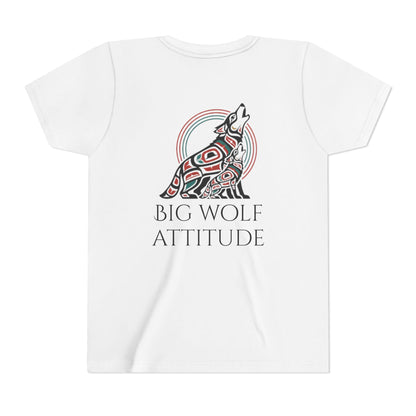 Youth Little Wolf Spirit Tee — "Little Wolf Spirit / Big Wolf Attitude" Kids Graphic T-Shirt