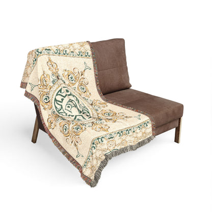 "The Raven's Regalia" Woven Blanket