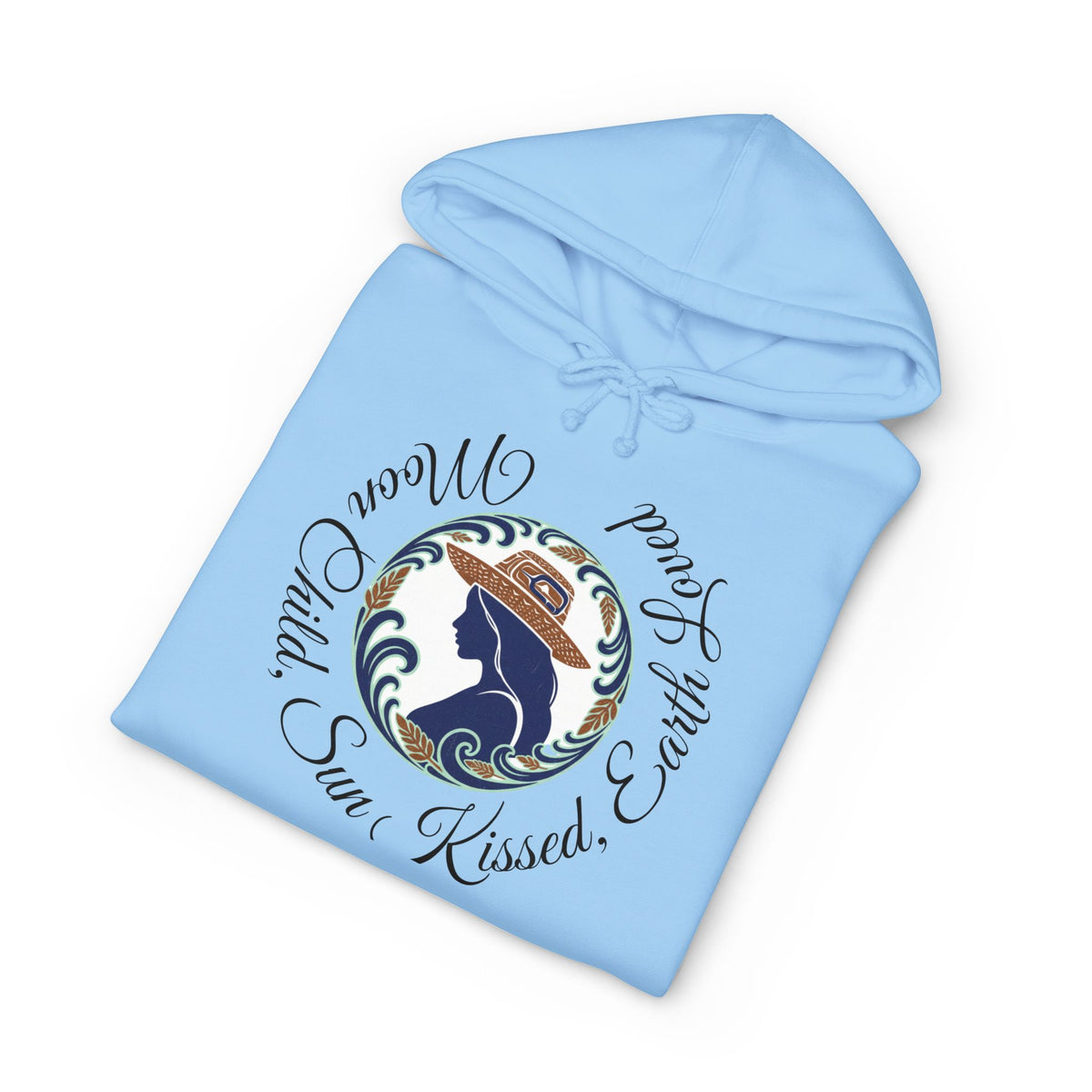 Moon Child Hoodie — Coast Salish Celestial Graphic Hooded Sweatshirt