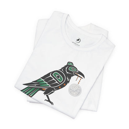 Raven Totem Graphic Tee — Northwest Tribal Bird Design