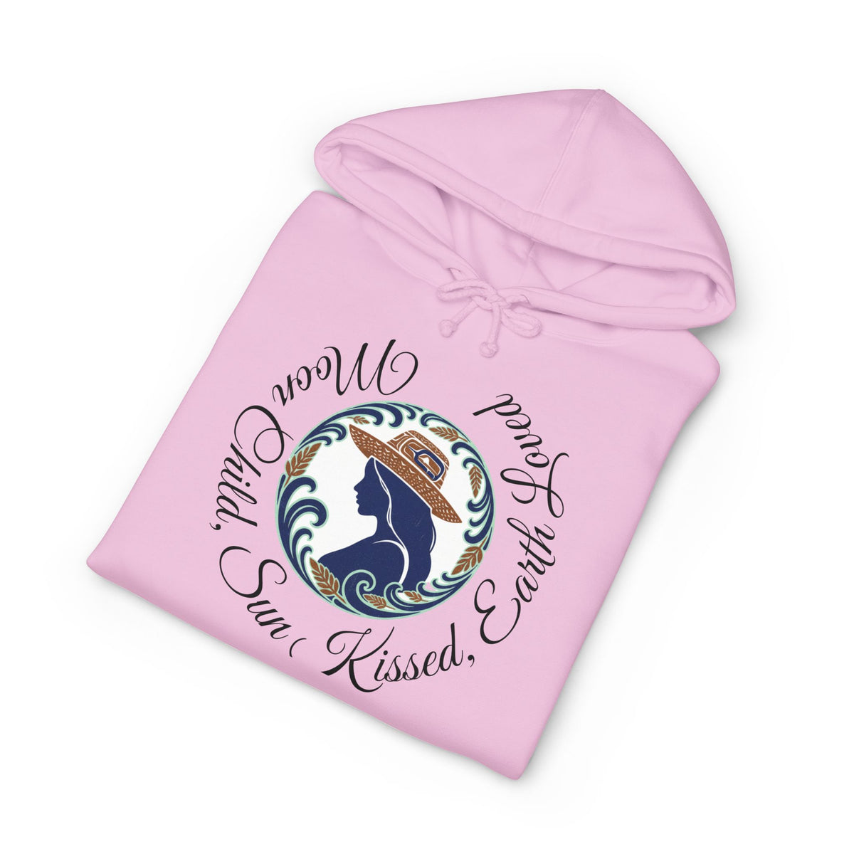 Moon Child Hoodie — Coast Salish Celestial Graphic Hooded Sweatshirt