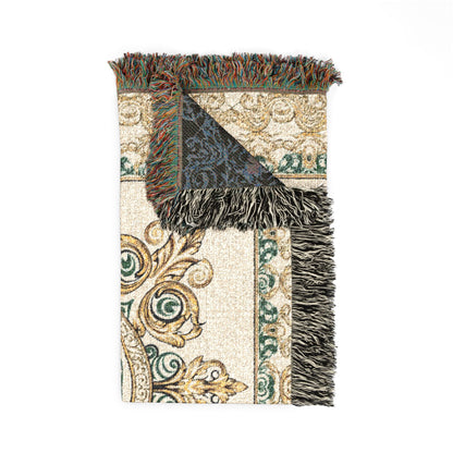 "The Raven's Regalia" Woven Blanket
