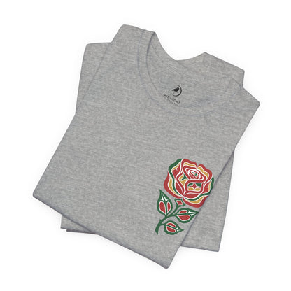 Not a Delicate Rose Tee — Born From Thorns Blooming Anyway Floral Graphic T‑Shirt