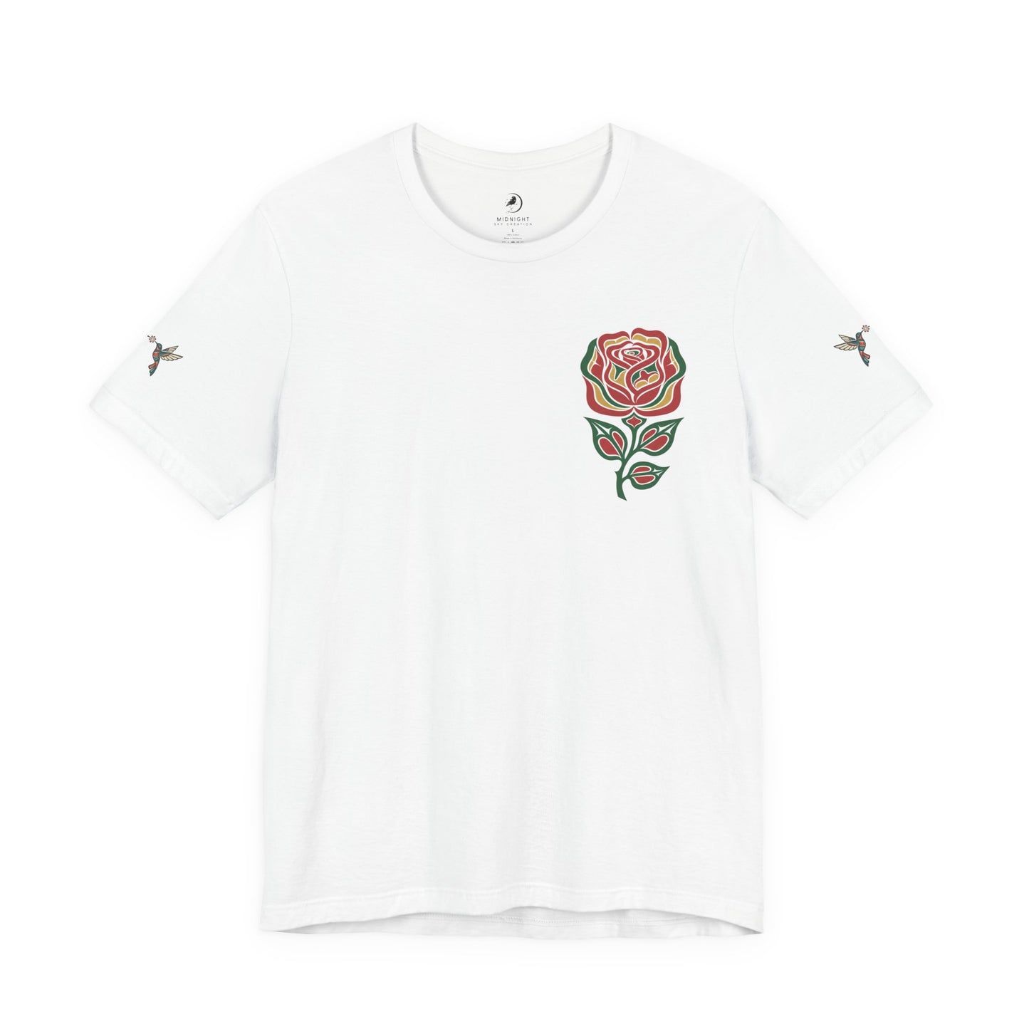 Not a Delicate Rose Tee — Born From Thorns Blooming Anyway Floral Graphic T‑Shirt