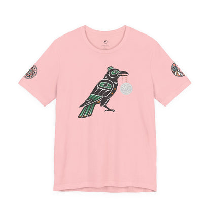 Raven Totem Graphic Tee — Northwest Tribal Bird Design