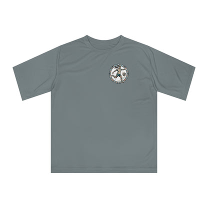 Female Salish Striker Performance T-Shirt — Indigenous Maple Leaf Soccer Design “Honoring the Land, Playing the Game”