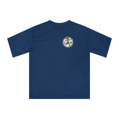 Female Salish Striker Performance T-Shirt — Indigenous Maple Leaf Soccer Design “Honoring the Land, Playing the Game”