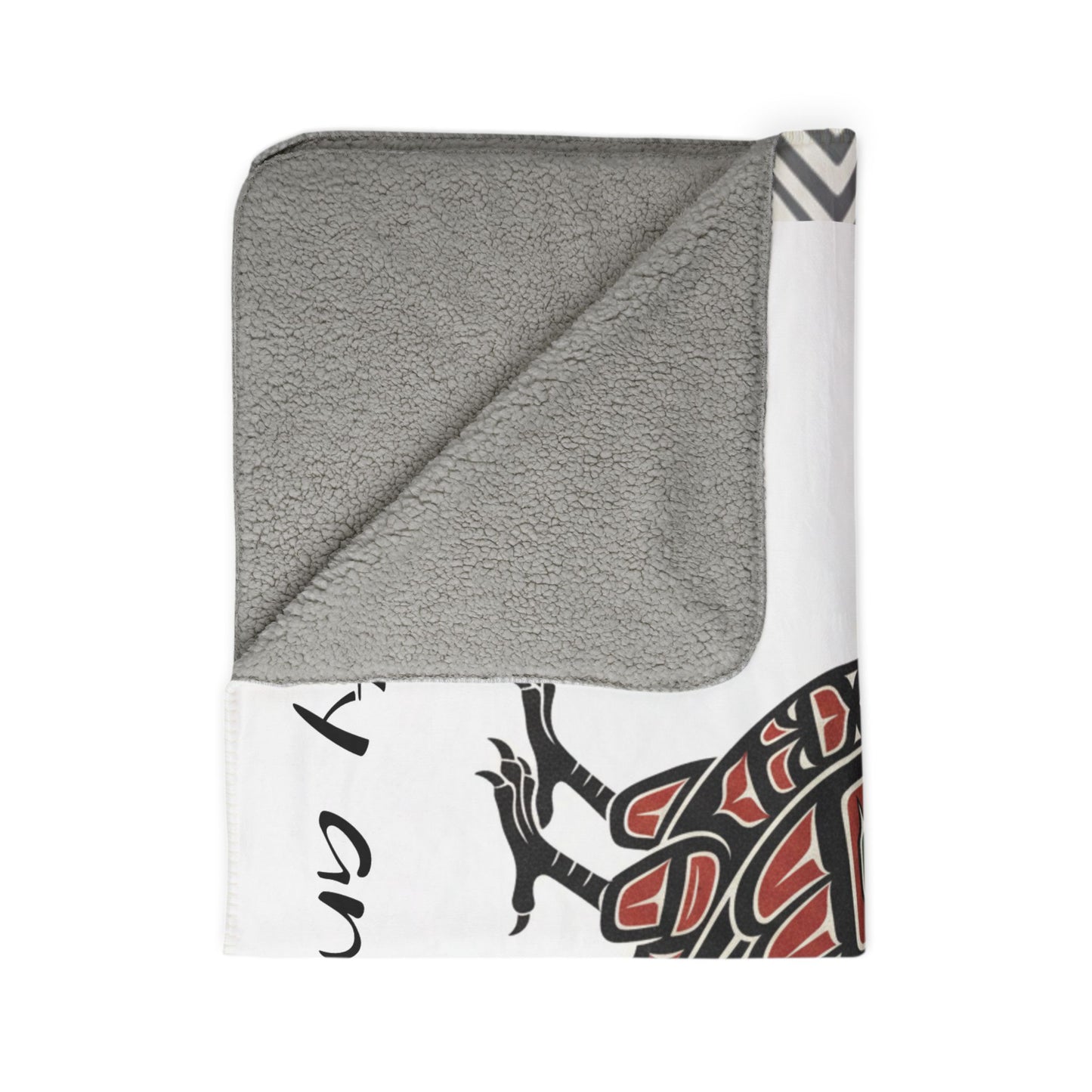 Crafty and Wise Sherpa Blanket — Native Raven & Pine Fleece Throw