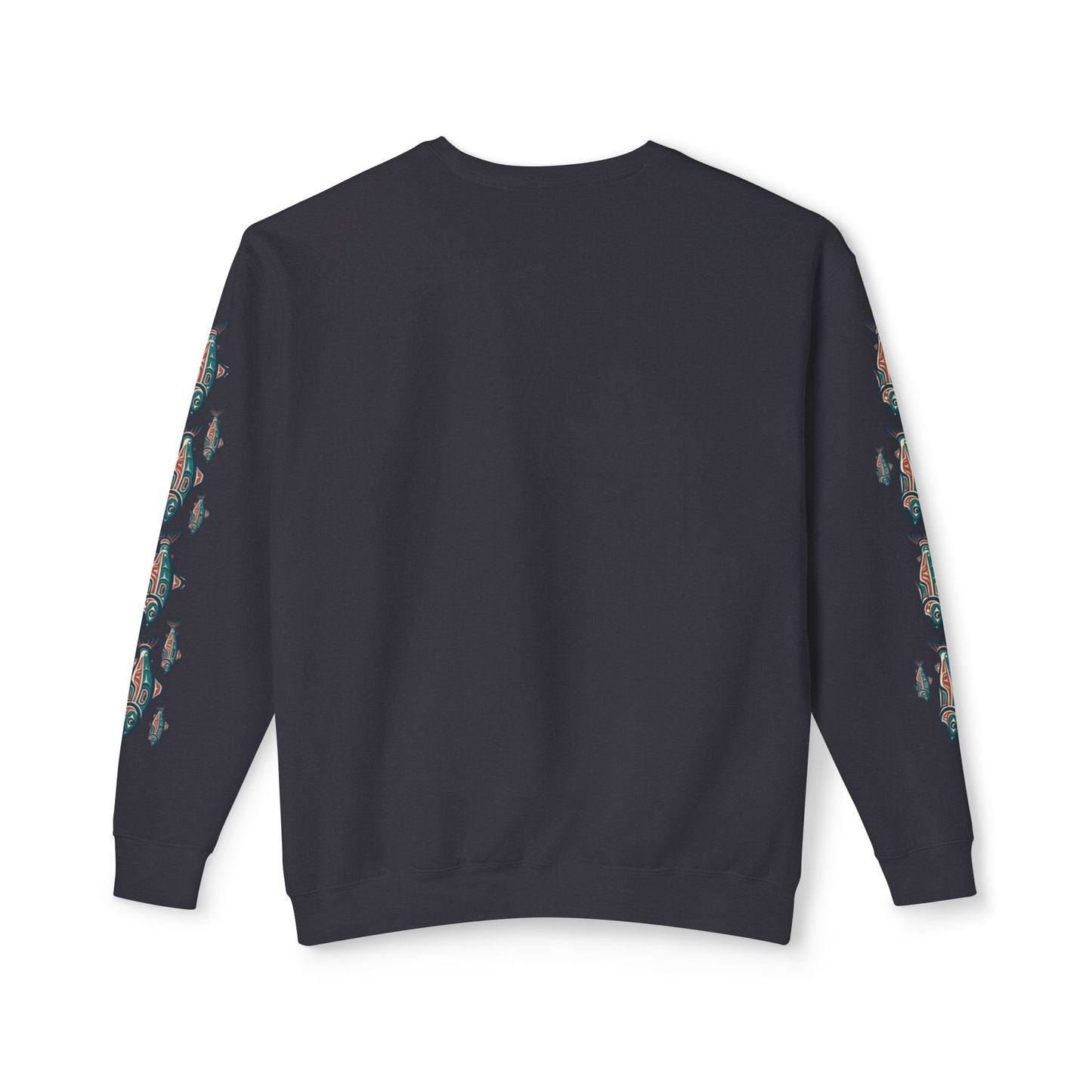 Provider Pullover Crewneck Sweatshirt — Tribal Salmon Sleeve Design