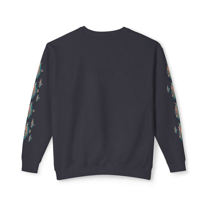 Provider Pullover Crewneck Sweatshirt — Tribal Salmon Sleeve Design