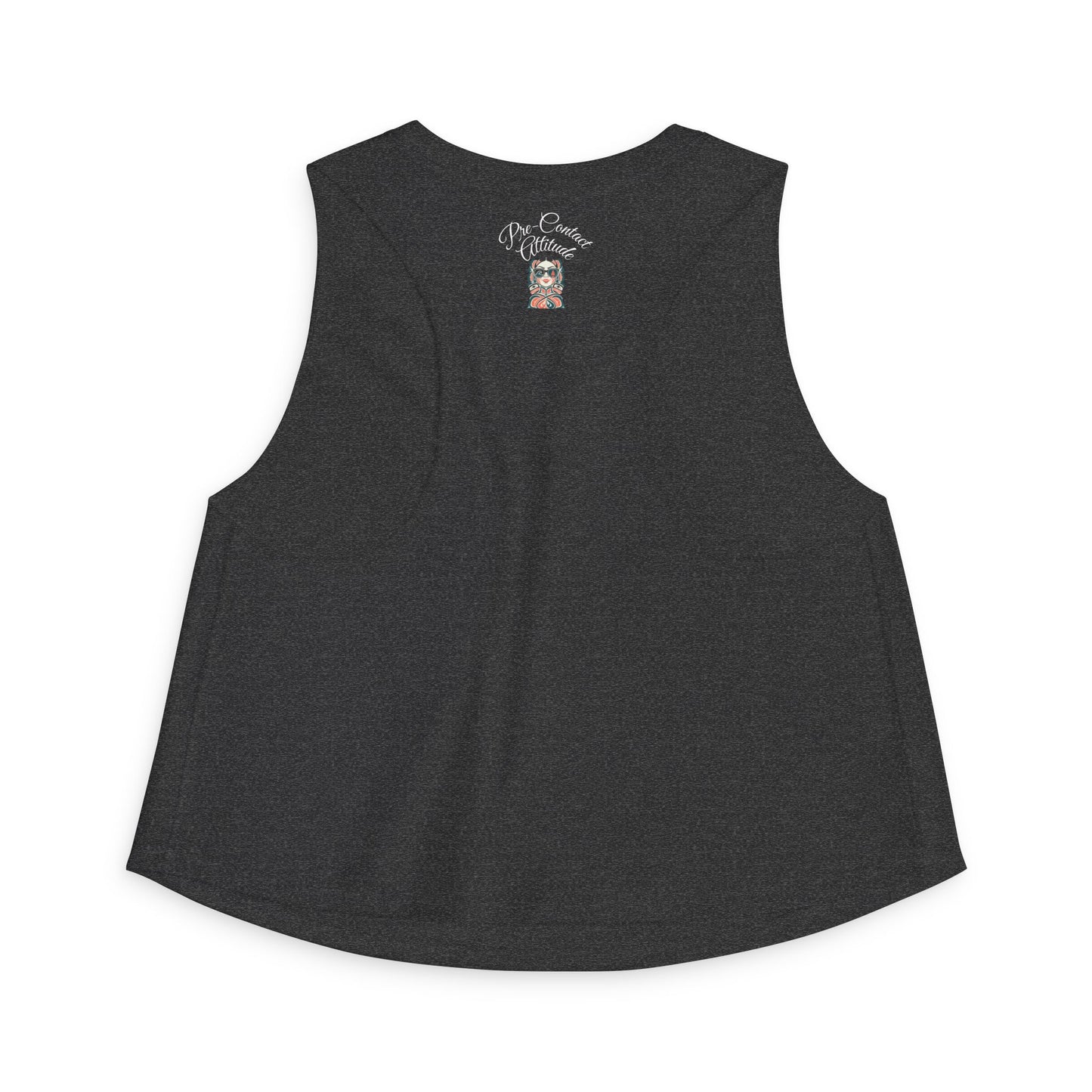 Pre-Contact Sunglasses Crop Top — Retro Aboriginal Graphic Women's Tank