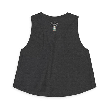 Pre-Contact Sunglasses Crop Top — Retro Aboriginal Graphic Women's Tank