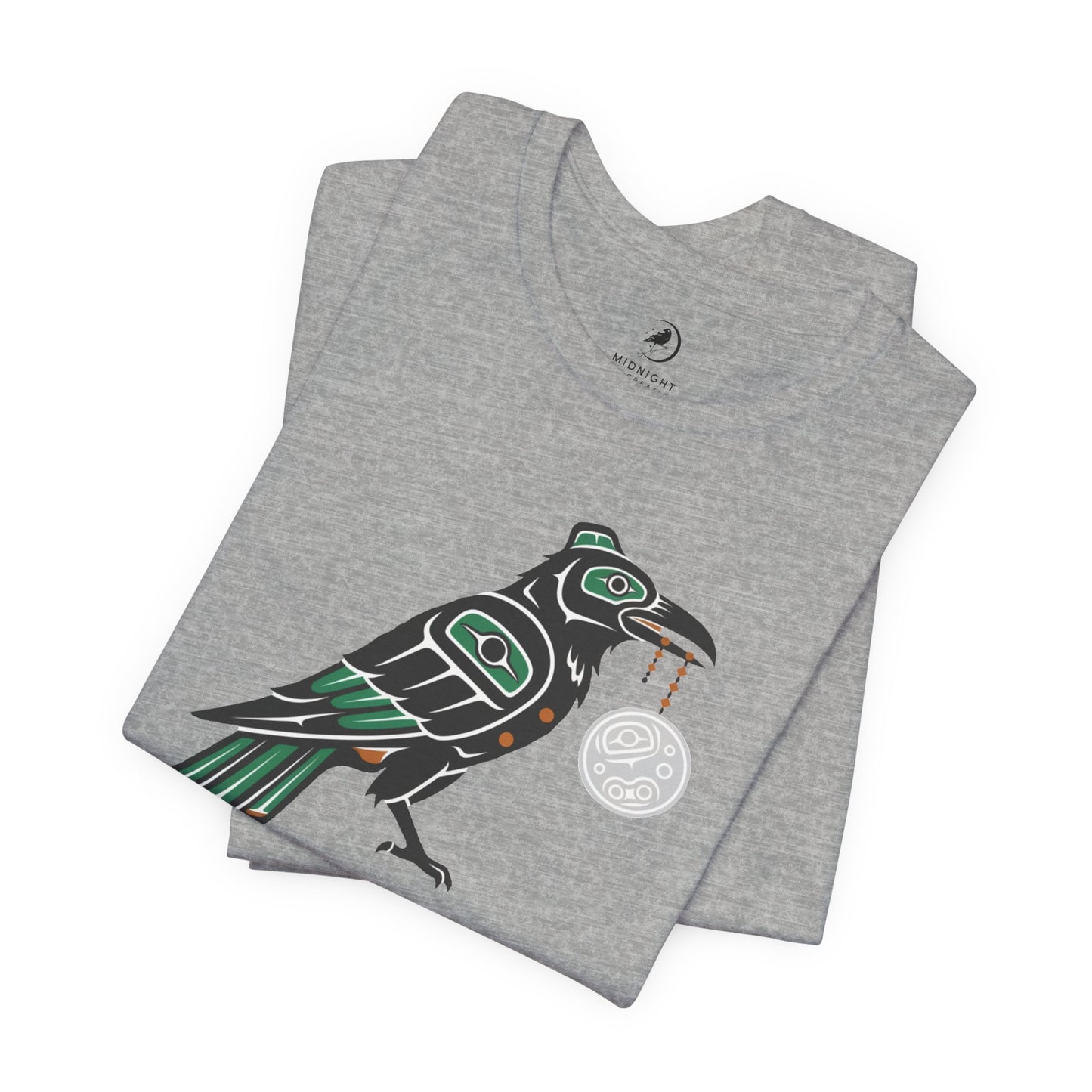 Raven Totem Graphic Tee — Northwest Tribal Bird Design