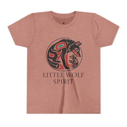Youth Little Wolf Spirit Tee — "Little Wolf Spirit / Big Wolf Attitude" Kids Graphic T-Shirt