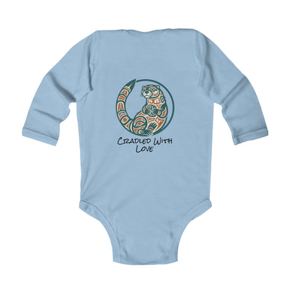 Momma's Little Otter Infant Bodysuit — "Cradled With Love" Long Sleeve Baby Onesie