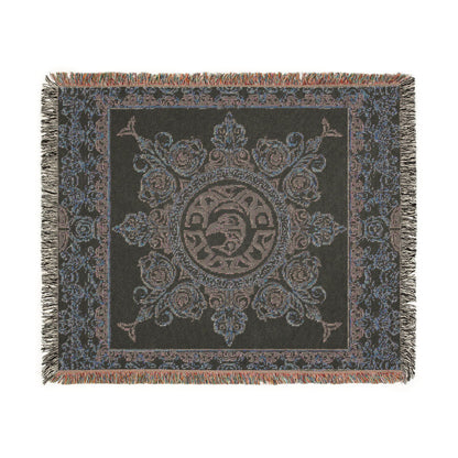 "The Raven's Regalia" Woven Blanket