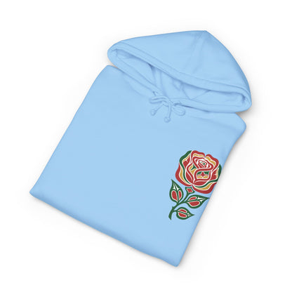 Floral Resilience Hoodie — "Not a Delicate Rose" Rose Graphic