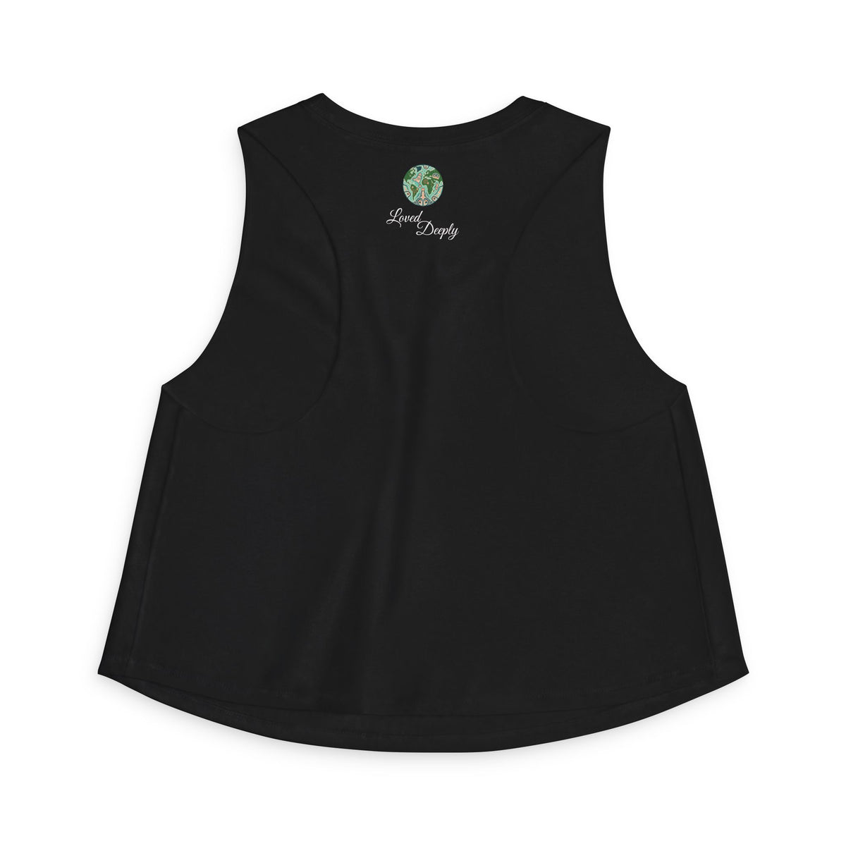 Crop Top — "Moon Child" Coast Salish Celestial Graphic