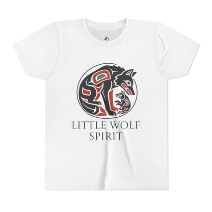 Youth Little Wolf Spirit Tee — "Little Wolf Spirit / Big Wolf Attitude" Kids Graphic T-Shirt