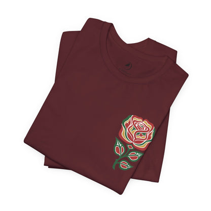 Not a Delicate Rose Tee — Born From Thorns Blooming Anyway Floral Graphic T‑Shirt